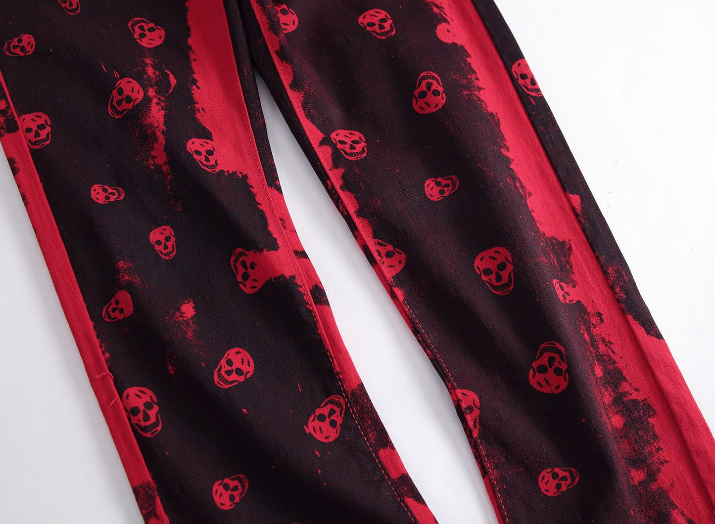 Skull red jeans men's casual jeans - Taylor K Shop