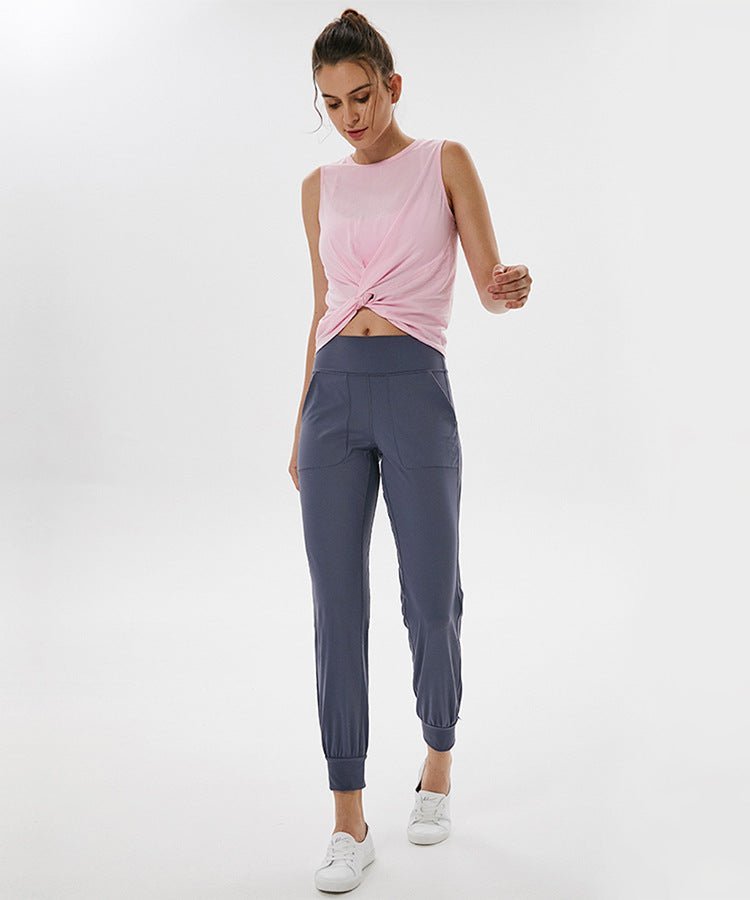 Sleeveless loose exposed navel blouse - Taylor K Shop