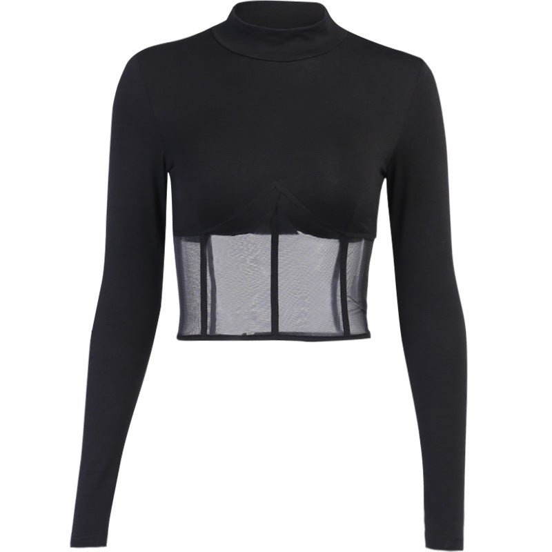 Slim mesh blouse - Taylor K Shop