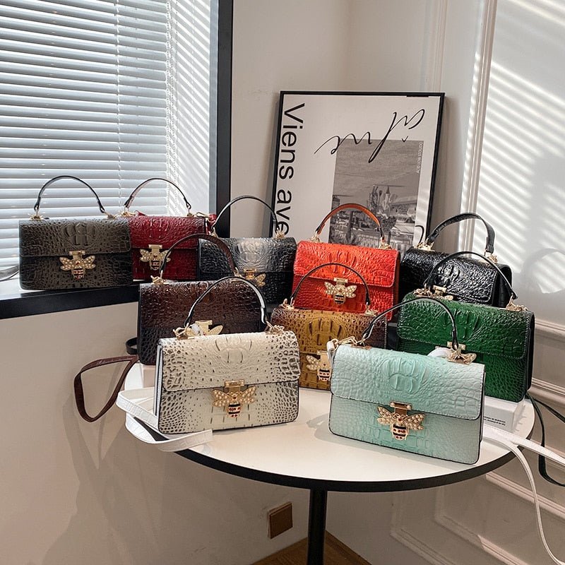 Soft Top Handle Tote Bag Brand Designer Shoulder Bag For Women 2023 Luxury Alligator Leather Crossbody Bag Female Travel Handbag - Taylor K Shop