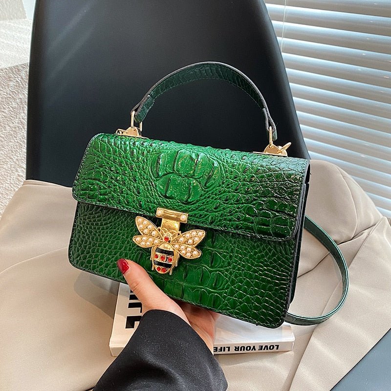 Soft Top Handle Tote Bag Brand Designer Shoulder Bag For Women 2023 Luxury Alligator Leather Crossbody Bag Female Travel Handbag - Taylor K Shop