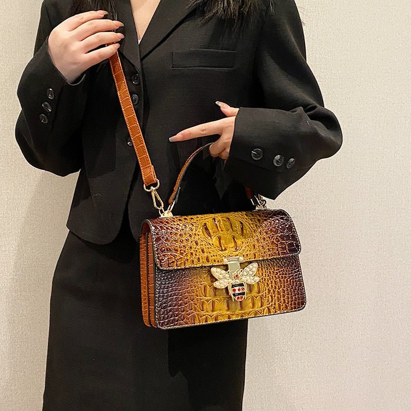 Soft Top Handle Tote Bag Brand Designer Shoulder Bag For Women 2023 Luxury Alligator Leather Crossbody Bag Female Travel Handbag - Taylor K Shop