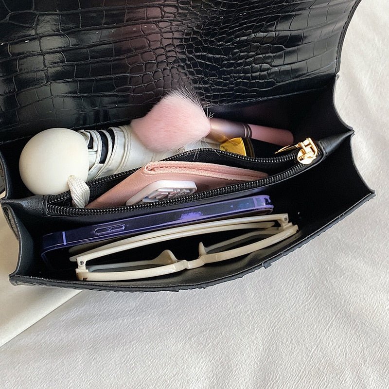 Soft Top Handle Tote Bag Brand Designer Shoulder Bag For Women 2023 Luxury Alligator Leather Crossbody Bag Female Travel Handbag - Taylor K Shop