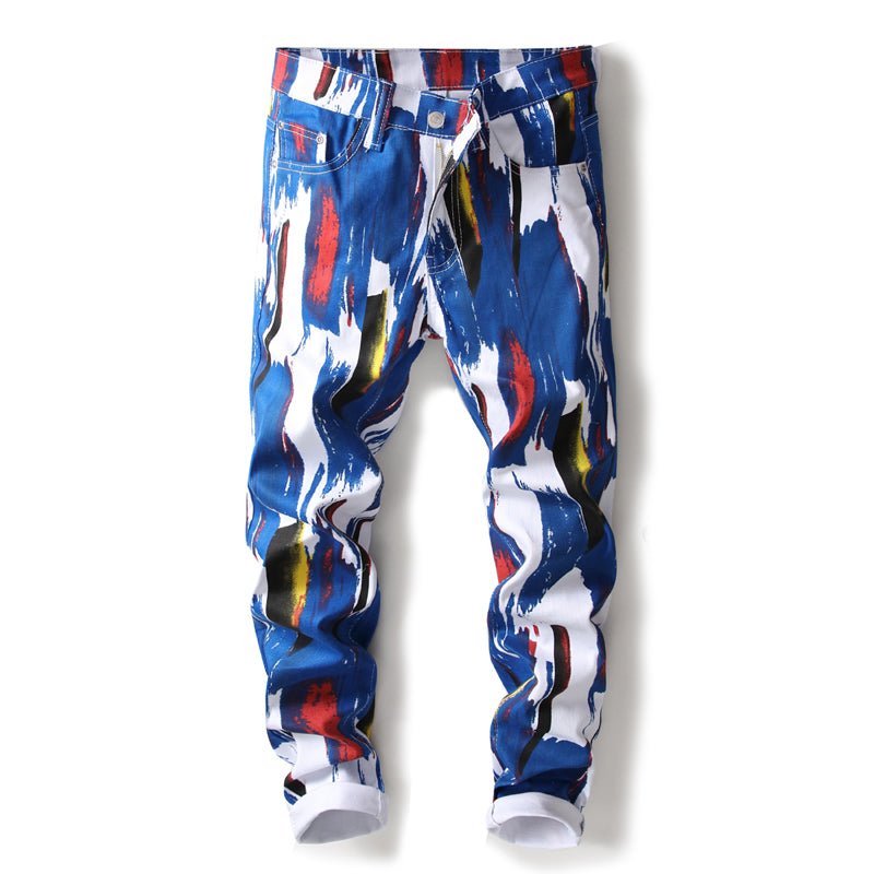 Sokotoo Mens Fashion 3D Pattern Slim Skinny Printed - Taylor K Shop