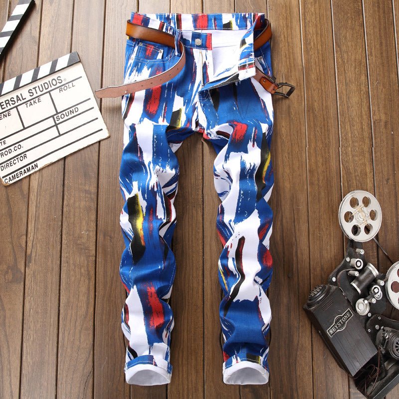Sokotoo Mens Fashion 3D Pattern Slim Skinny Printed - Taylor K Shop