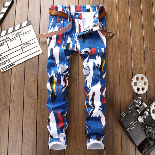 Sokotoo Mens Fashion 3D Pattern Slim Skinny Printed - Taylor K Shop