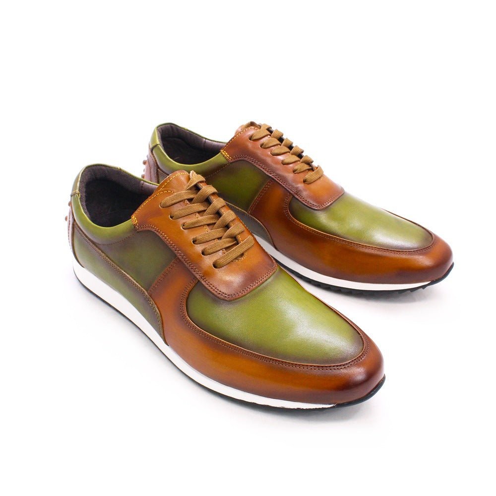 Sponge Leather Gentleman Mens Shoes With Rubber Outsole Heel - Taylor K Shop