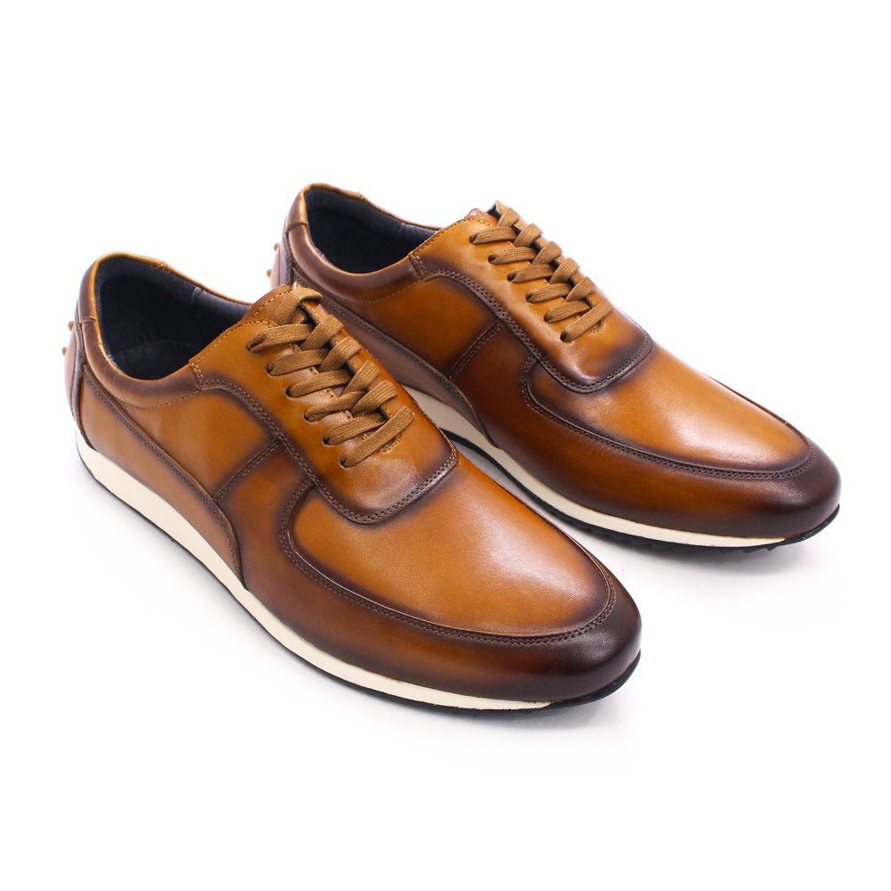 Sponge Leather Gentleman Mens Shoes With Rubber Outsole Heel - Taylor K Shop