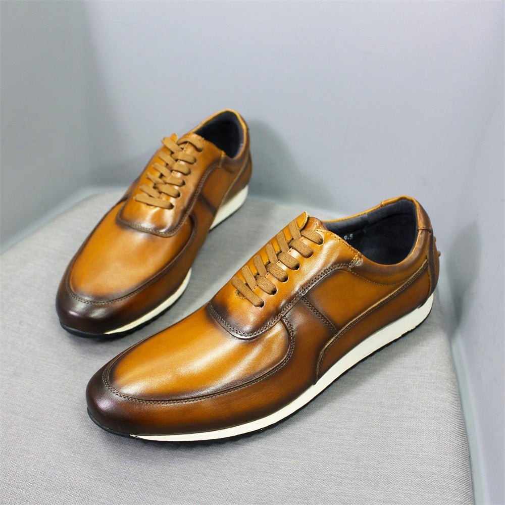 Sponge Leather Gentleman Mens Shoes With Rubber Outsole Heel - Taylor K Shop