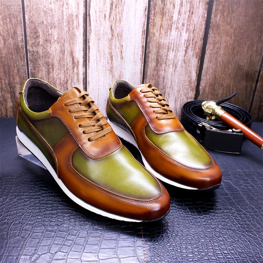 Sponge Leather Gentleman Mens Shoes With Rubber Outsole Heel - Taylor K Shop