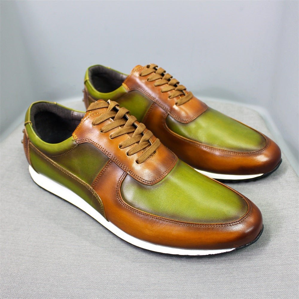 Sponge Leather Gentleman Mens Shoes With Rubber Outsole Heel - Taylor K Shop