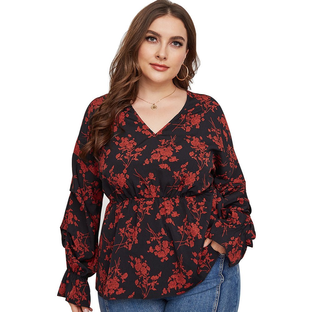 Spring and Summer, Waist, Slim, Long - sleeved Blouse - Taylor K Shop
