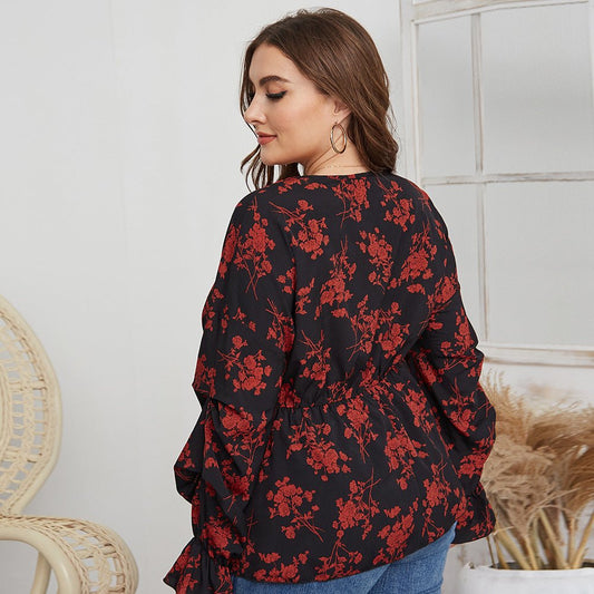 Spring and Summer, Waist, Slim, Long - sleeved Blouse - Taylor K Shop