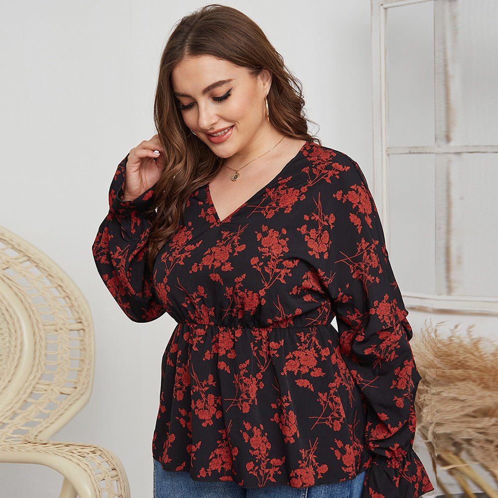 Spring and Summer, Waist, Slim, Long - sleeved Blouse - Taylor K Shop