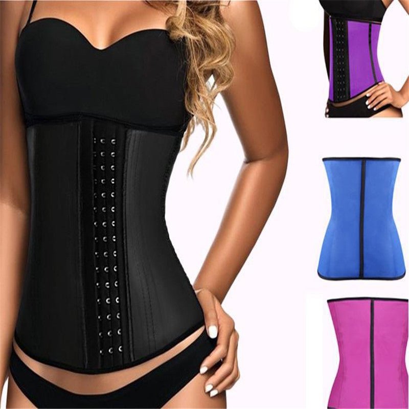 Steel Bone Latex Waist Trainer Shapewear Slimming Belt Waist Cincher Body Shaper Girdle Workout Tummy Control Corset For Women - Taylor K Shop