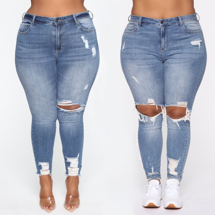 Stretch Ripped Women Plus Size Jeans Plus Size Jeans - Taylor K Shop