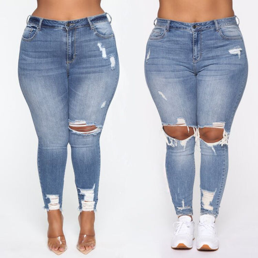 Stretch Ripped Women Plus Size Jeans Plus Size Jeans - Taylor K Shop