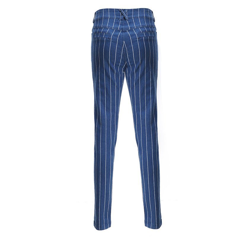Stretch striped jeans - Taylor K Shop