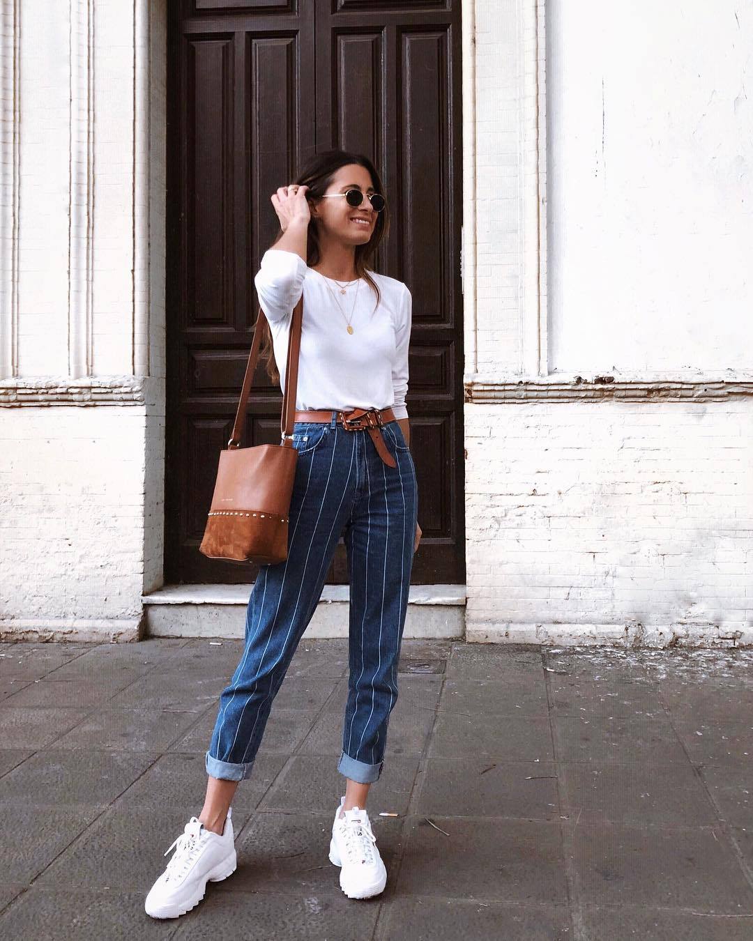 Stretch striped jeans - Taylor K Shop