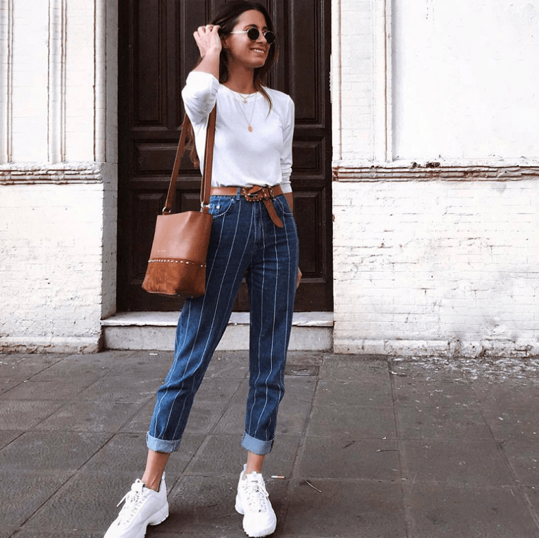 Stretch striped jeans - Taylor K Shop