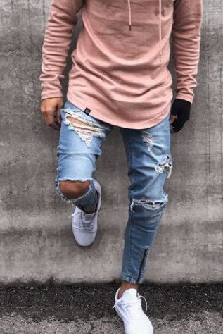 Stretchy Ripped Jeans - Taylor K Shop
