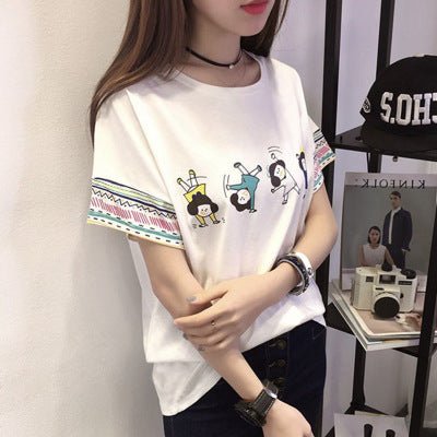 Summer cotton blouse with short sleeves - Taylor K Shop