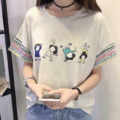 Summer cotton blouse with short sleeves - Taylor K Shop