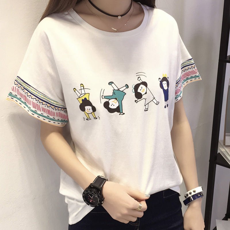 Summer cotton blouse with short sleeves - Taylor K Shop