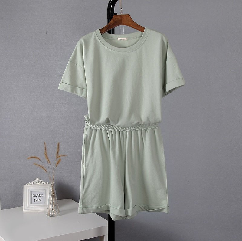 Summer Cotton Sets Women Casual Two Pieces Short Sleeve - Taylor K Shop