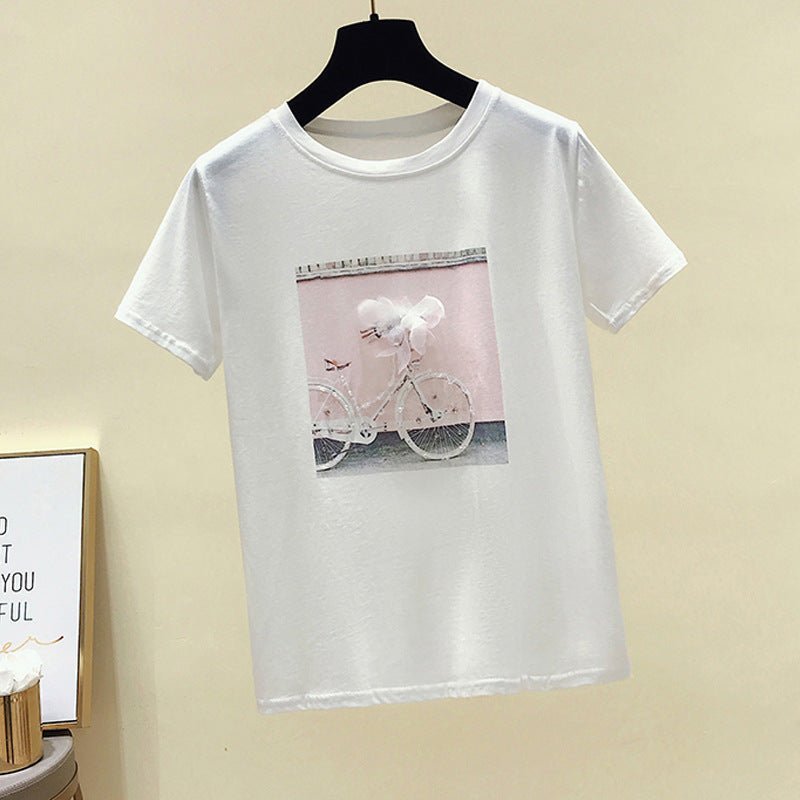 Summer Fashion With Loose Blouses, Women Cover Belly And Reduce Age, Short - sleeved T-shirts - Taylor K Shop