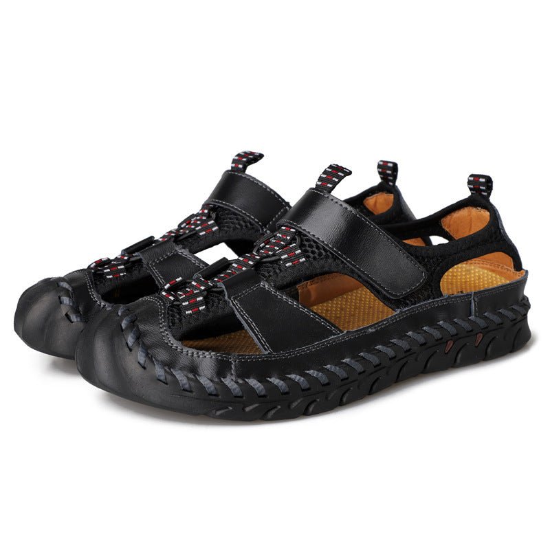 Summer Men's Outdoor Plus Size Leather Sandals - Taylor K Shop
