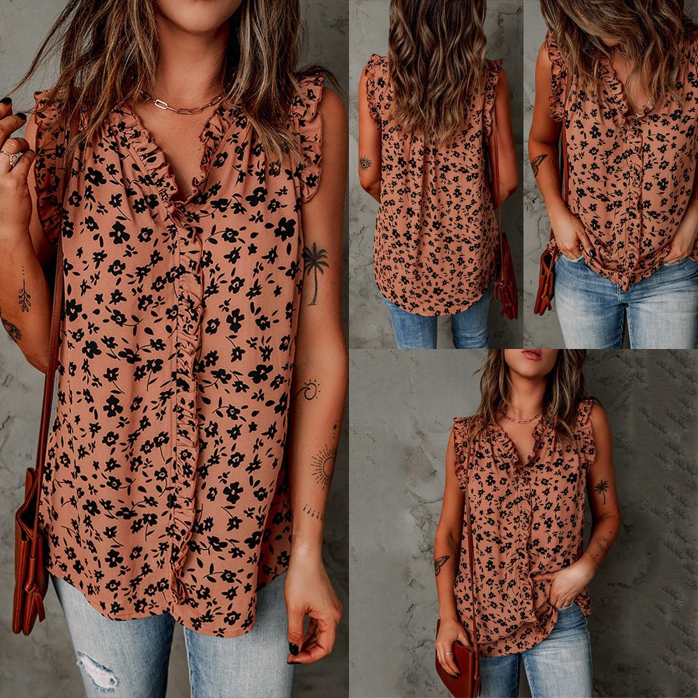 Summer New Blouse Leopard Print Sleeveless Women's T-shirt - Taylor K Shop