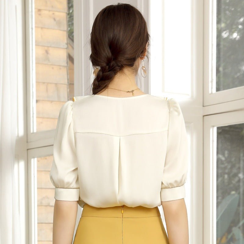 Summer New Style Korean Short - Sleeved Ruffled Blouse Women - Taylor K Shop