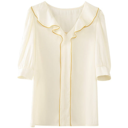 Summer New Style Korean Short - Sleeved Ruffled Blouse Women - Taylor K Shop