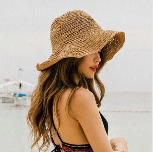 Summer Outing Sunscreen Hat for Women with Foldable Straw Hats Holiday Cool Hat Beach Hat - Taylor K Shop