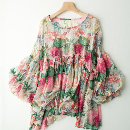 Summer Round Neck Loose Baby Blouse Women's Top - Taylor K Shop