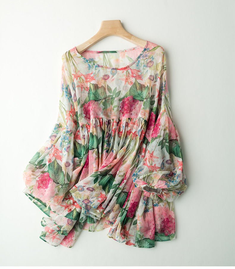 Summer Round Neck Loose Baby Blouse Women's Top - Taylor K Shop