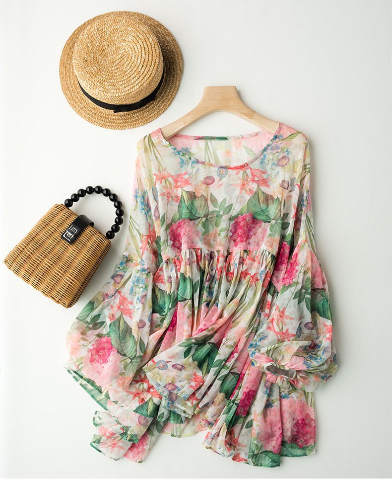 Summer Round Neck Loose Baby Blouse Women's Top - Taylor K Shop