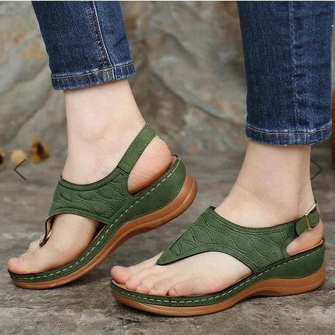 Summer Shoes Roman Retro Style Clip Toe Sandals Women Ankle Buckle Shoes - Taylor K Shop