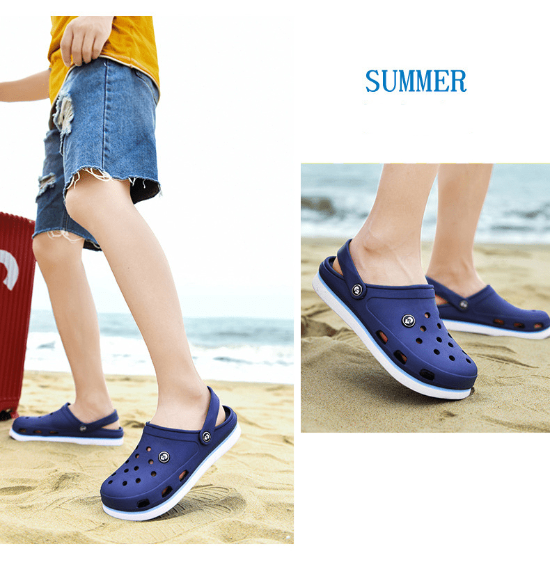 Summer Slippers Men's Hole Shoes Sandals Beach Shoes - Taylor K Shop