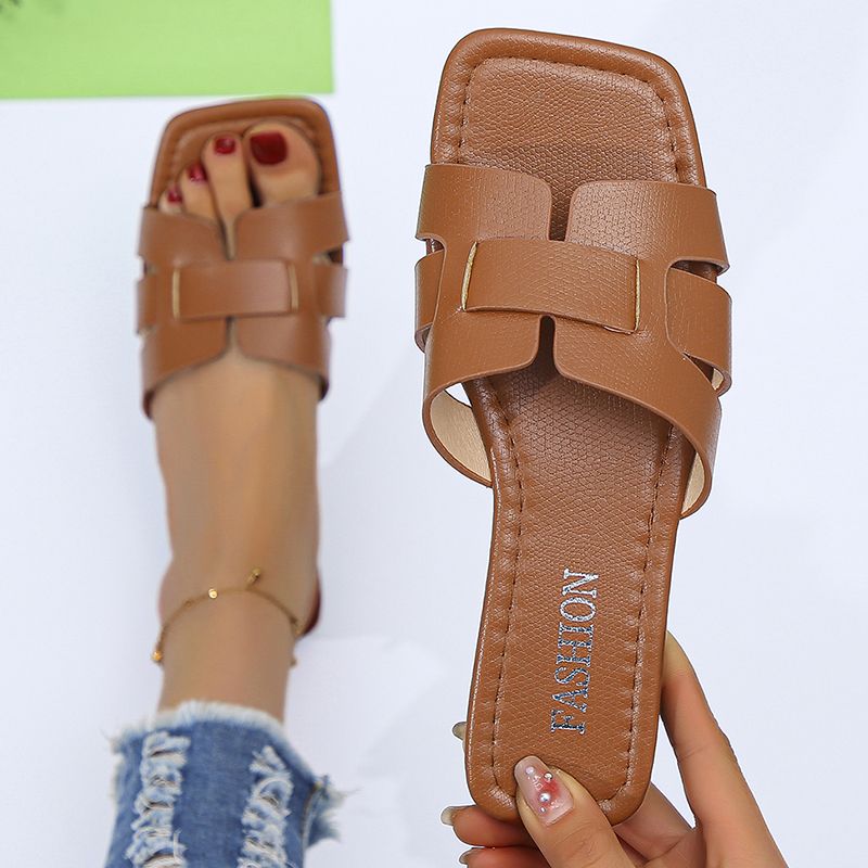 Summer Slippers Women Flat Luxury Outdoor Beach Flip Flops Female Sandals Trend Brand Design Slides Shoes Woman 2023 Big Size 43 - Taylor K Shop