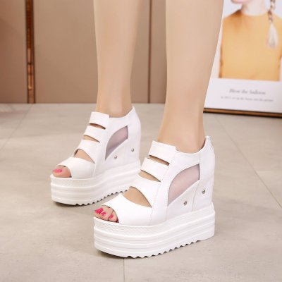 Summer Thick - Soled Platform Ankle Boots Women'S College Style - Taylor K Shop