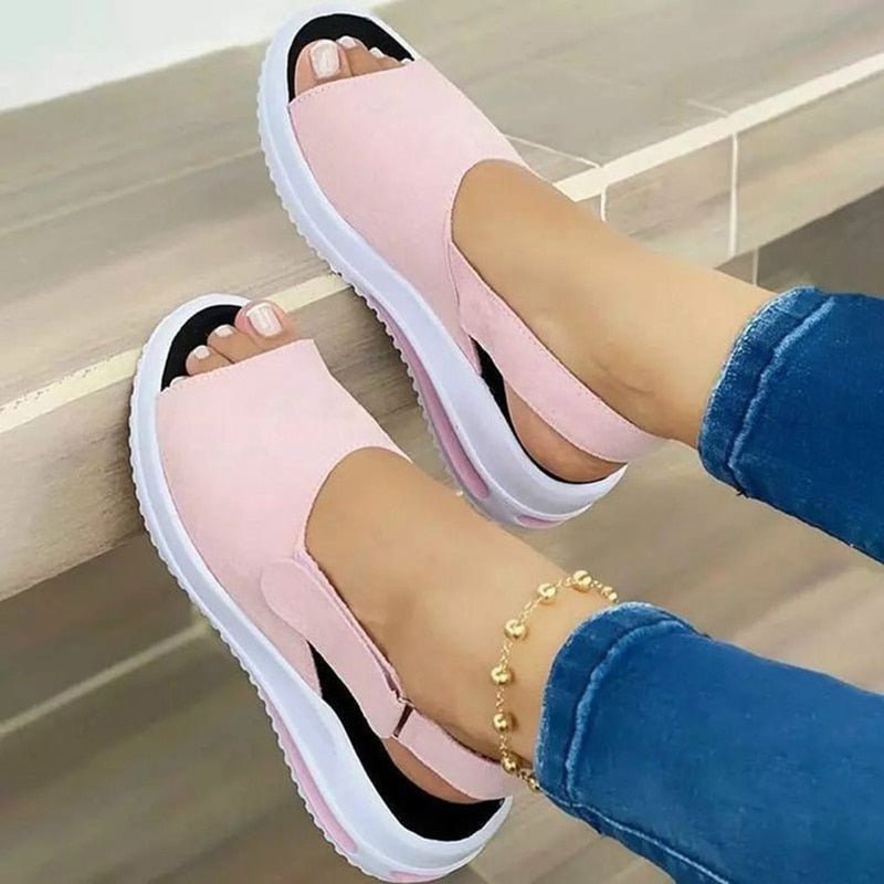 Summer Women's Shoes Platform Sandals Stretch Fabric Fashion Shoes Women Comfort Walking Ladies Sandalias Female Casual Footwear - Taylor K Shop