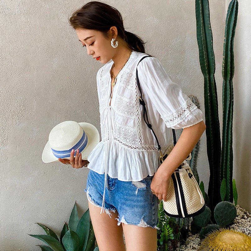 Summer Women's French Lady Temperament Blouse - Taylor K Shop