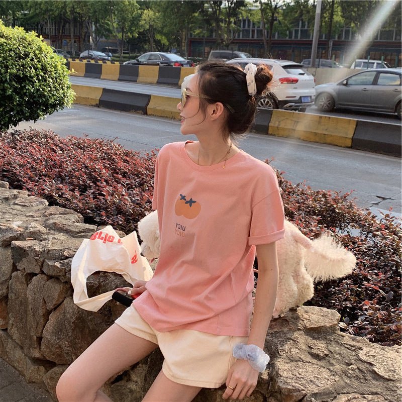 Summer Women's New Style Korean Loose Student Women's Short - sleeved T-shirt Blouse - Taylor K Shop