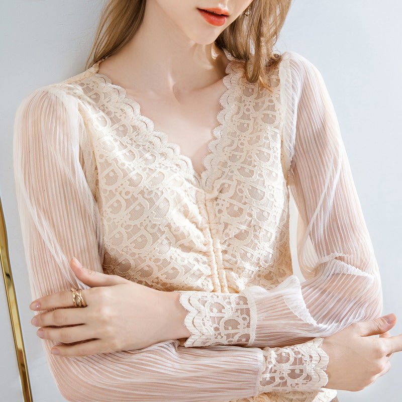 Temperament lace blouse women - Taylor K Shop