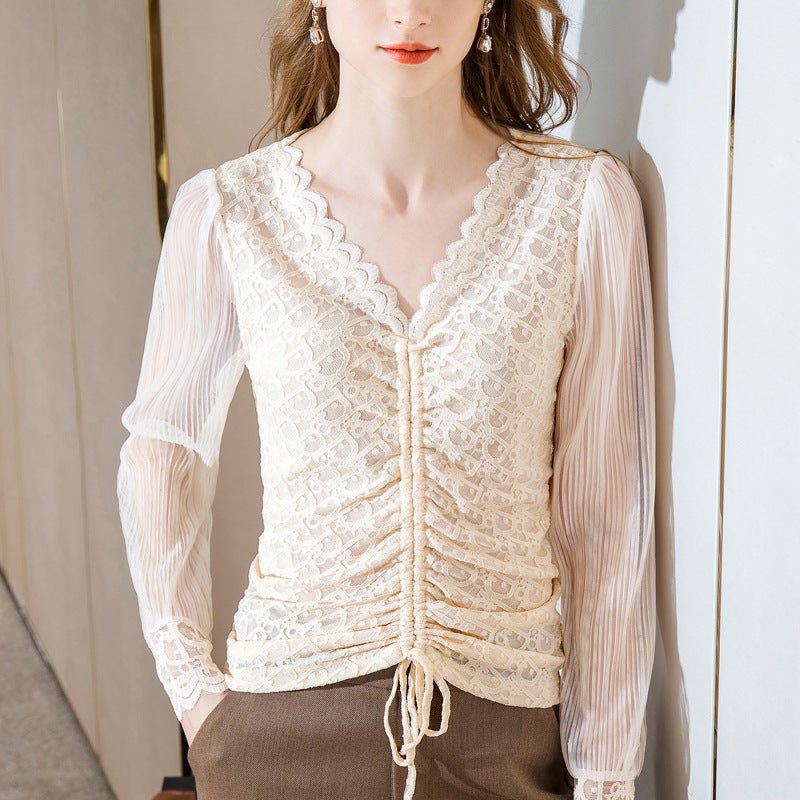 Temperament lace blouse women - Taylor K Shop