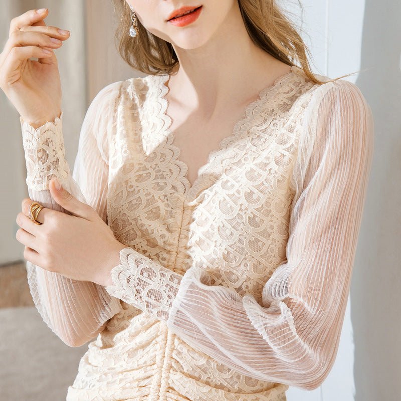 Temperament lace blouse women - Taylor K Shop