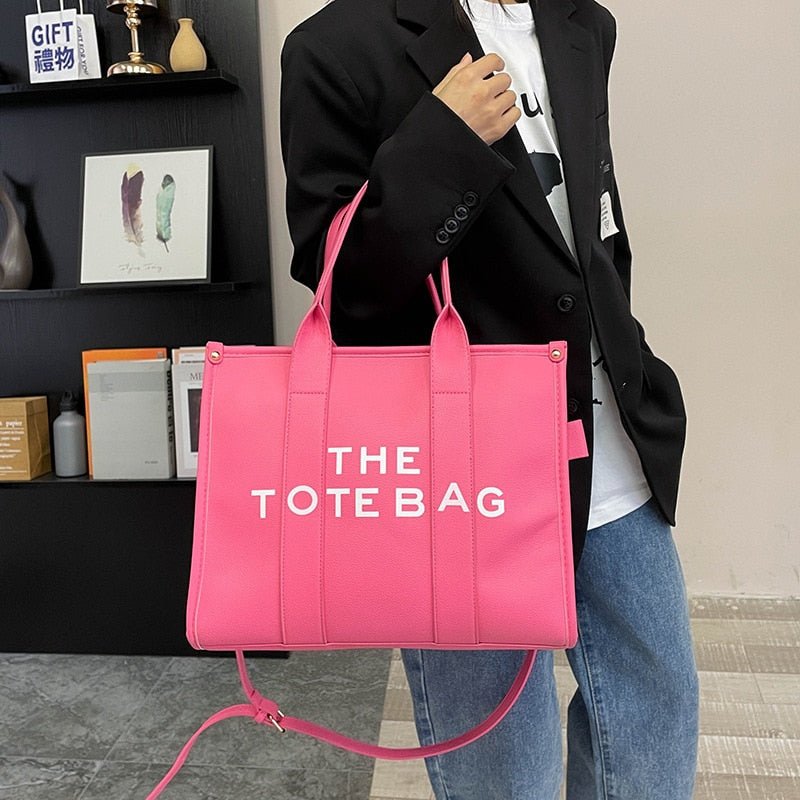 The Tote Bags For Women 2023 New Luxury Designer Handbag Big Shopping Pink Leather Bag Brand Shoulder Crossbody Bags Totebag - Taylor K Shop