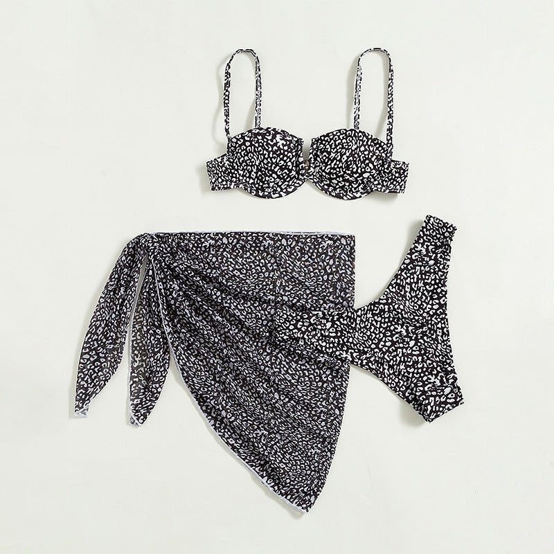 Three - piece Floral Bikini Beach Dress - Taylor K Shop